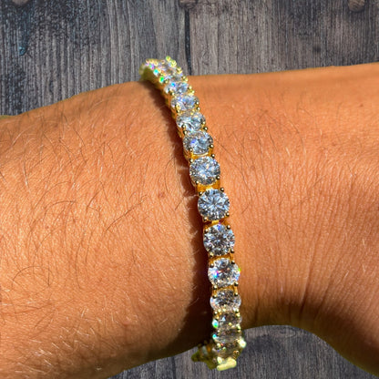 925 Sterling Silver 5mm Tennis Bracelet - CZ Or Moissanite