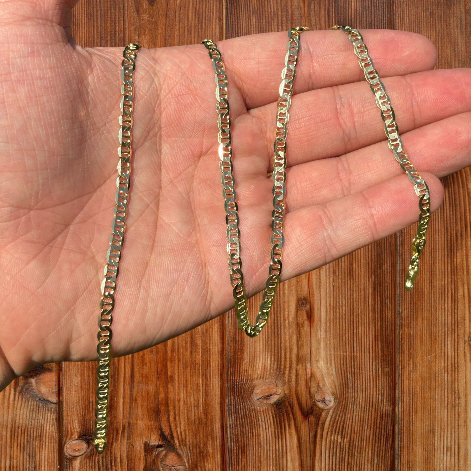 925 Sterling Silver 4mm Mariner Chain Necklace