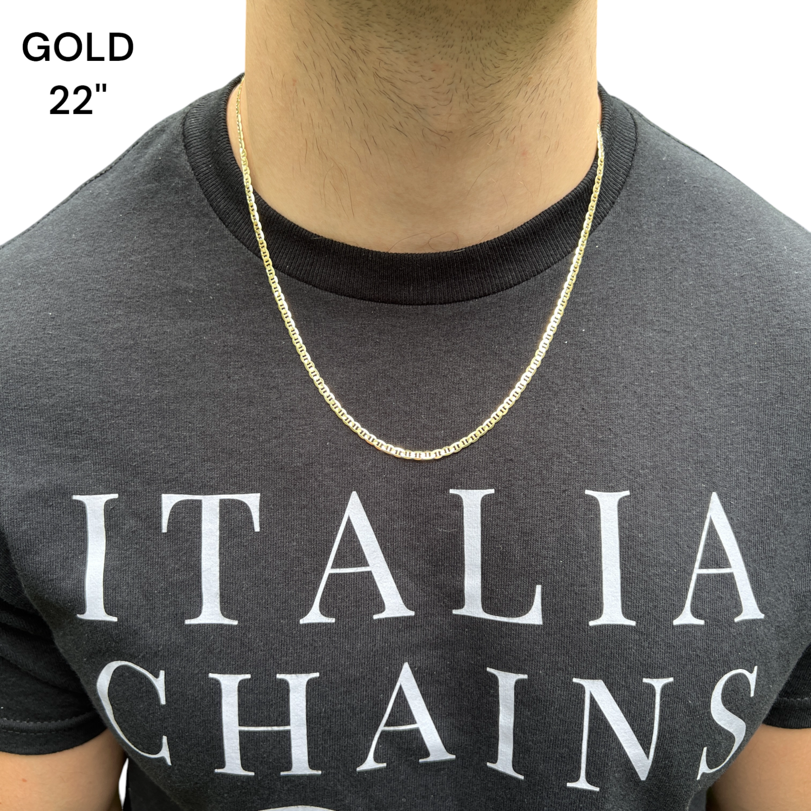 925 Sterling Silver 3mm Mariner Chain Necklace