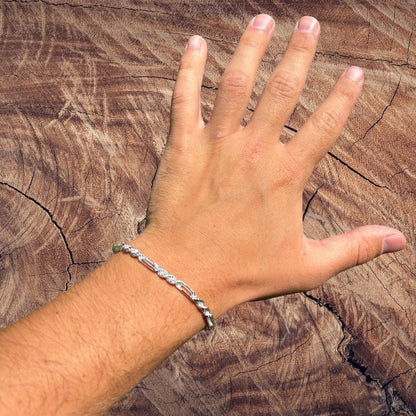 925 Sterling Silver 4mm Figarope Milano Bracelet