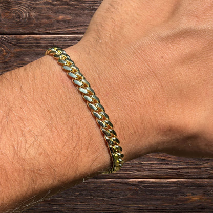 925 Sterling Silver 5mm Miami Cuban W. Box Clasp Bracelet