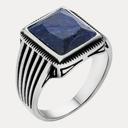 925 Sterling Silver Blue Sapphire Ring