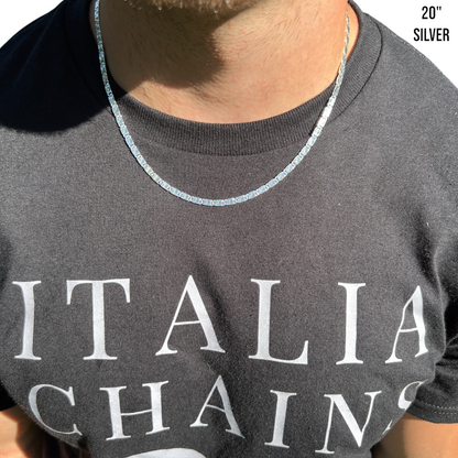 925 Sterling Silver 4mm Valentino Chain Necklace