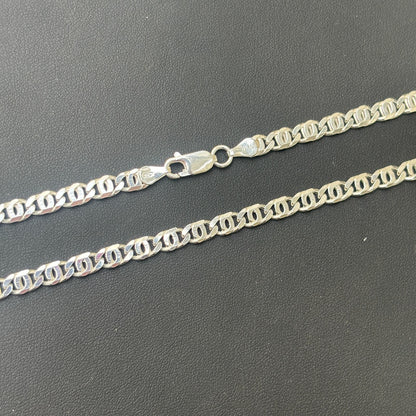 925 Sterling Silver 5.5mm Tiger Eye Chain Necklace