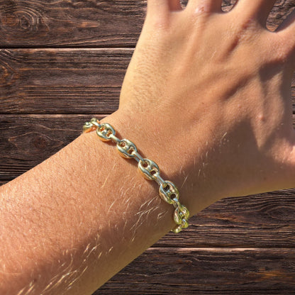 925 Sterling Silver 8mm Puffed Gucci Bracelet