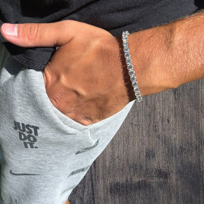 925 Sterling Silver 5mm Tennis Bracelet - CZ Or Moissanite