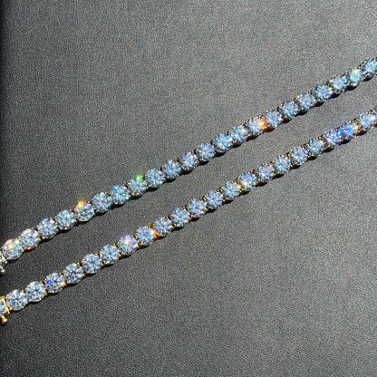 925 Sterling Silver 7mm Tennis Bracelet - CZ Or Moissanite