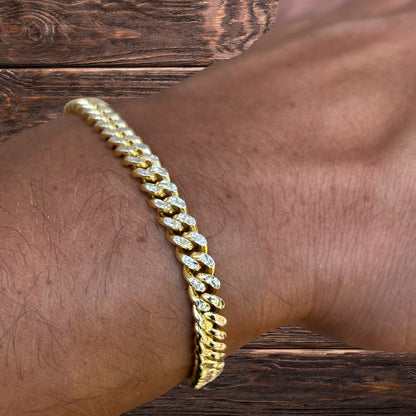 925 Sterling Silver 5mm Diamond Cut Miami Cuban Bracelet