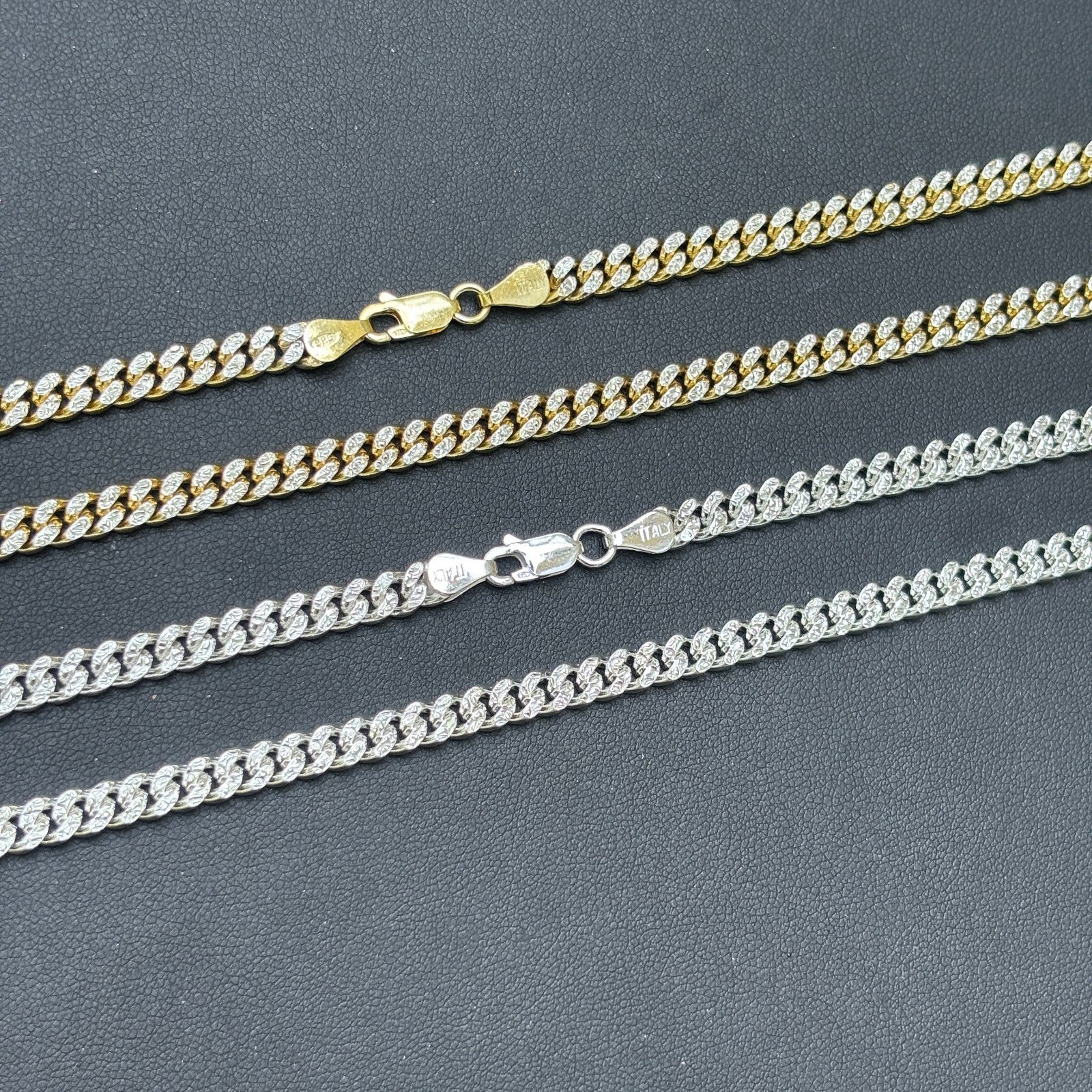 925 Sterling Silver 5mm Diamond Cut Miami Cuban Chain Necklace