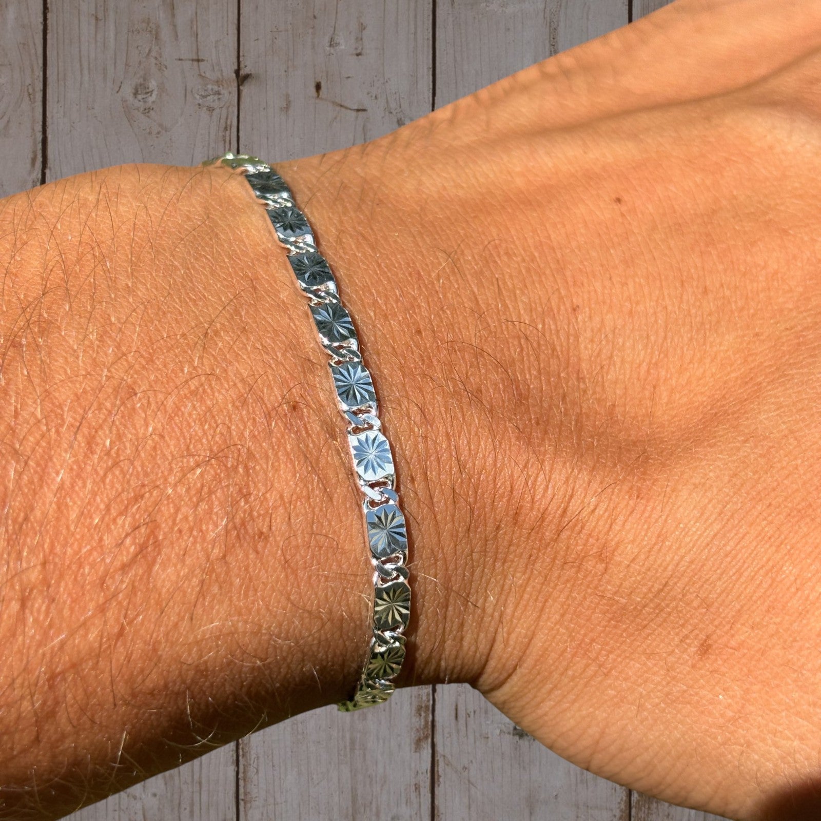 925 Sterling Silver 4mm Valentino Bracelet