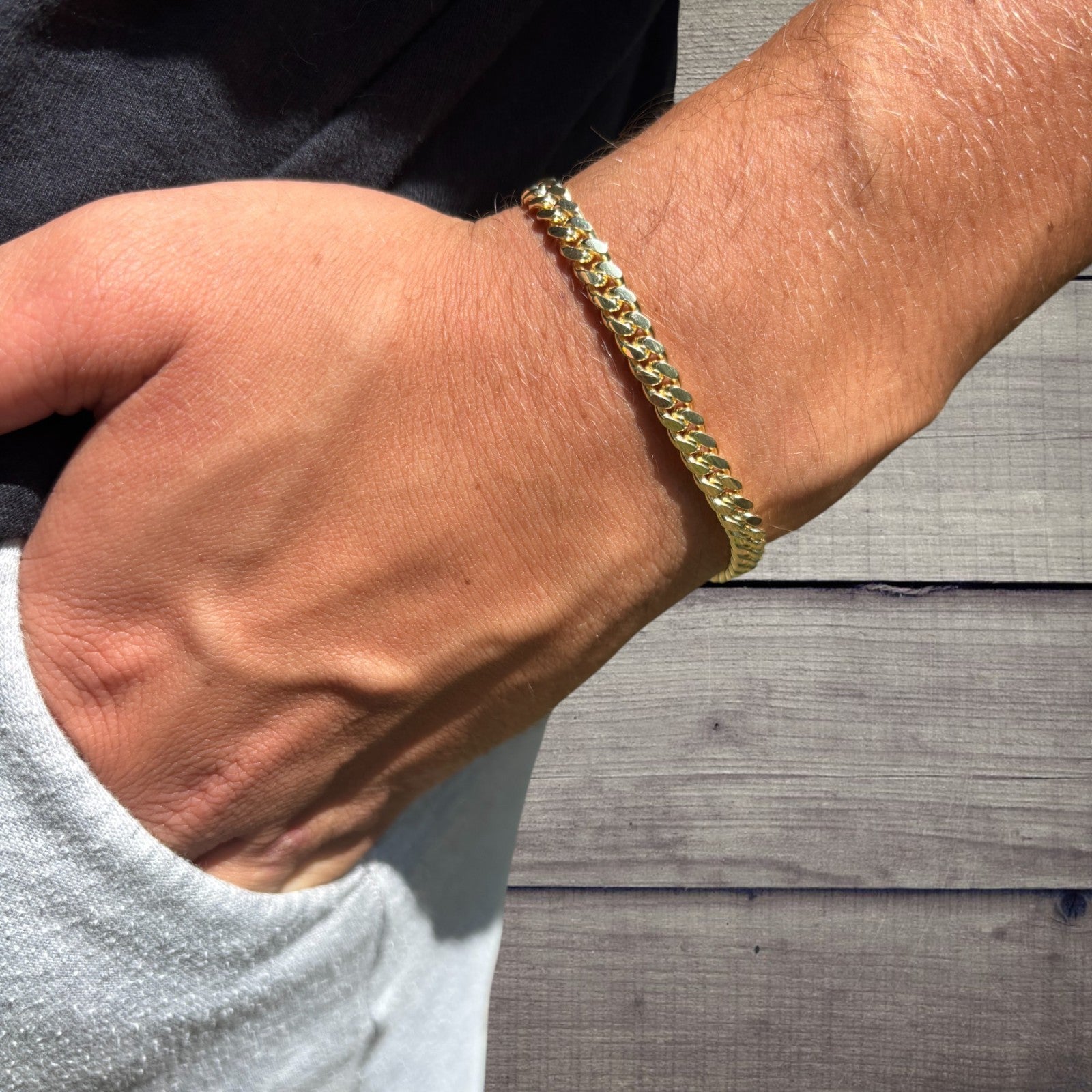 925 Sterling Silver 6mm Miami Cuban W. Box Clasp Bracelet