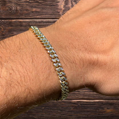 925 Sterling Silver 5mm Diamond Cut Miami Cuban Bracelet