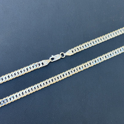 925 Sterling Silver 6mm Double Curb Chain Necklace