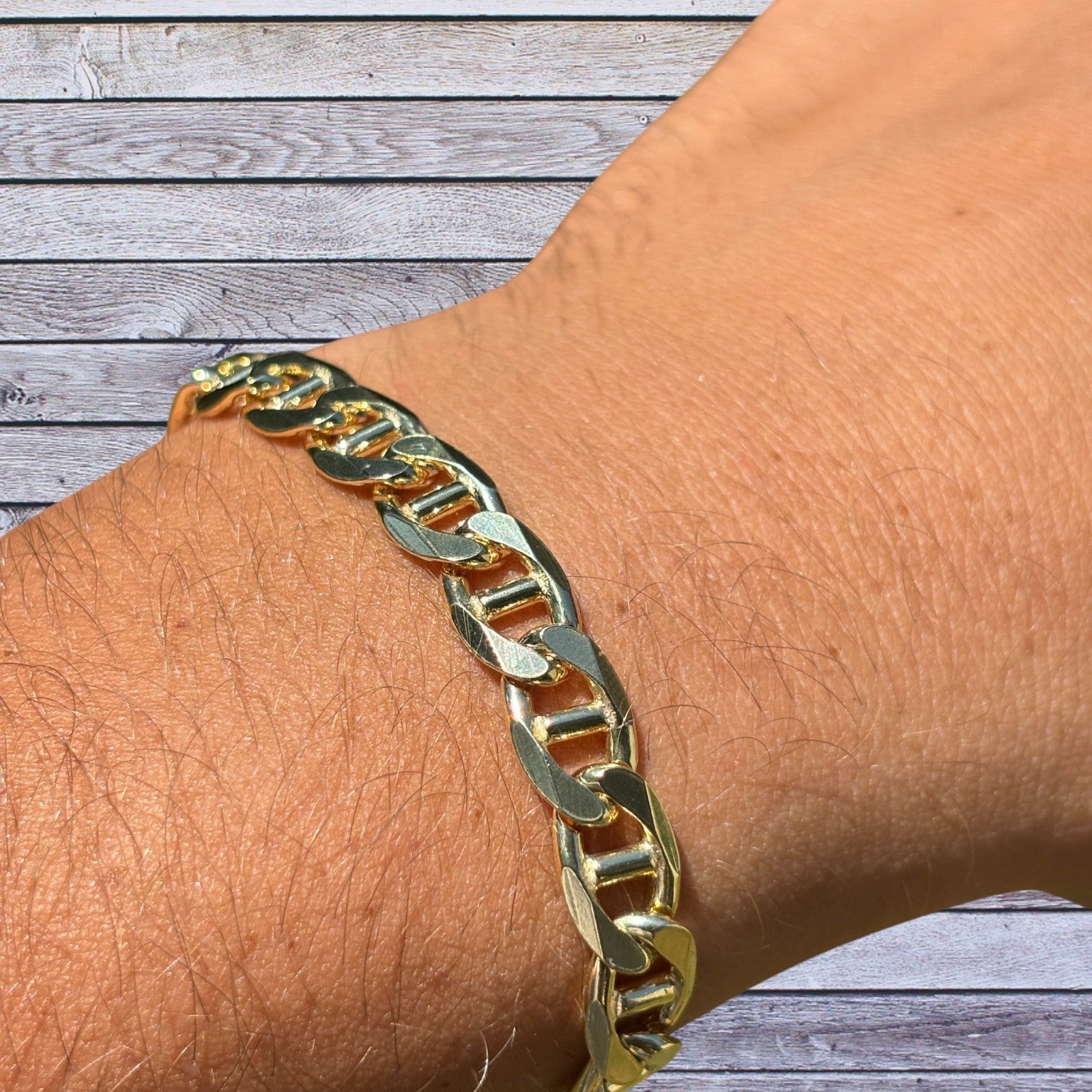 925 Sterling Silver 8mm Mariner Bracelet