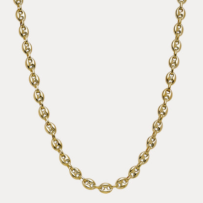 925 Sterling Silver 12mm Puffed Gucci Chain Necklace