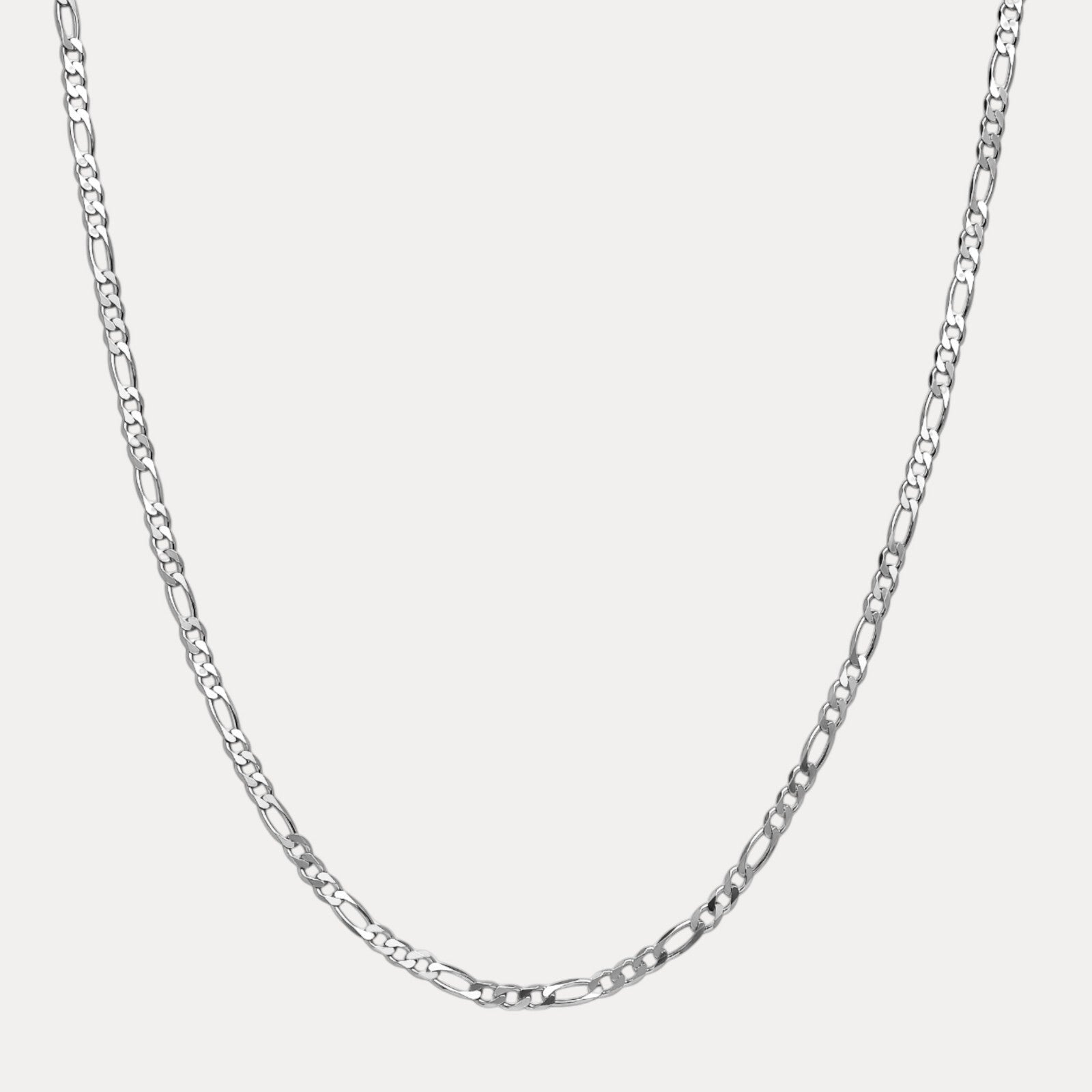 925 Sterling Silver 6mm Figaro Chain Necklace