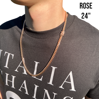 925 Sterling Silver 6mm Miami Cuban W. Box Clasp Chain Necklace