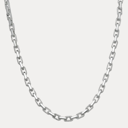 925 Sterling Silver 7mm Fancy Hermes Rolo Link Chain