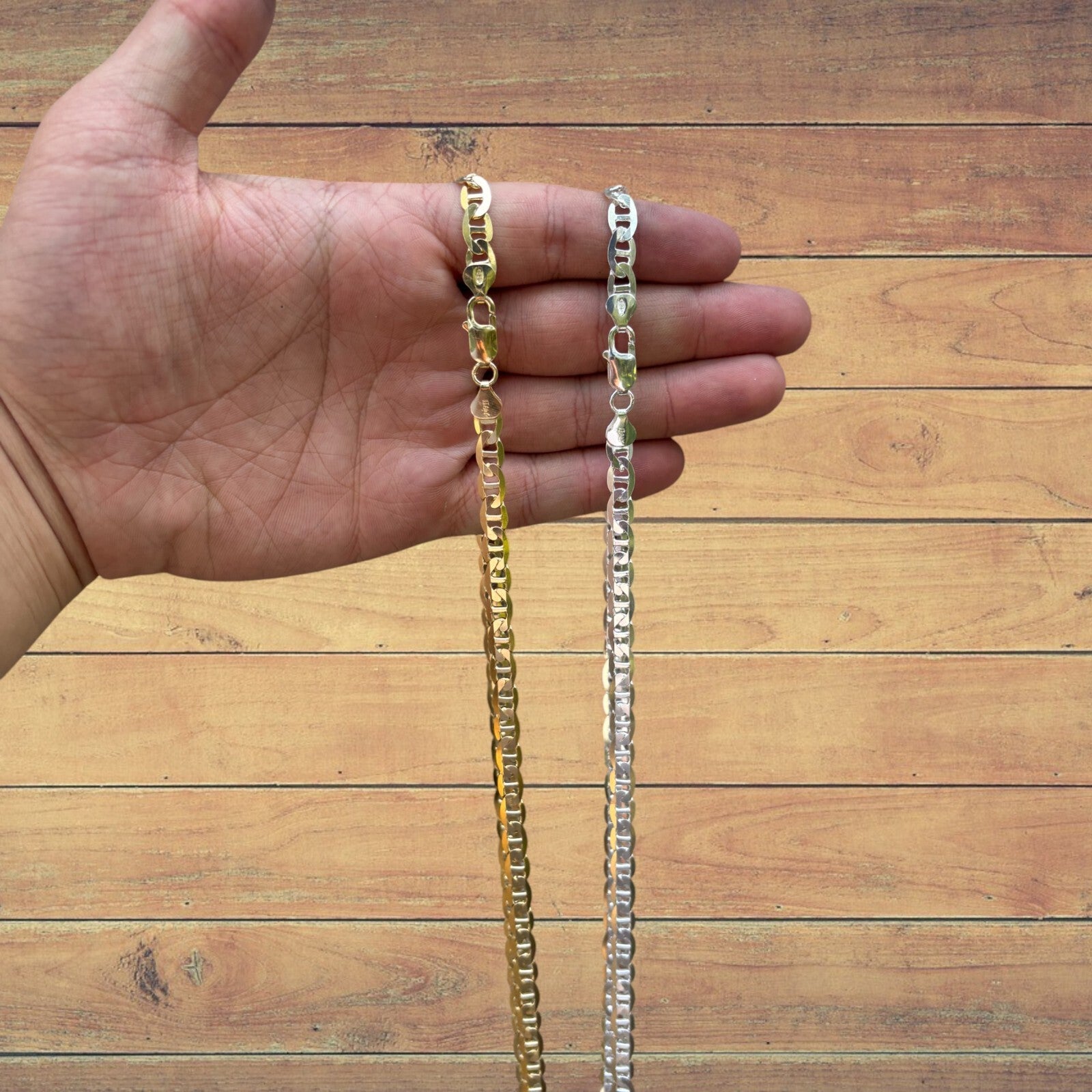 925 Sterling Silver 6mm Mariner Chain Necklace