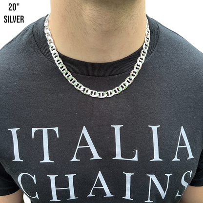 925 Sterling Silver 10mm Mariner Chain Necklace