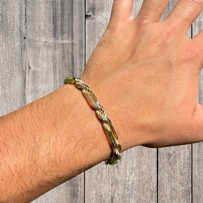 925 Sterling Silver 6mm Figarope Milano Bracelet