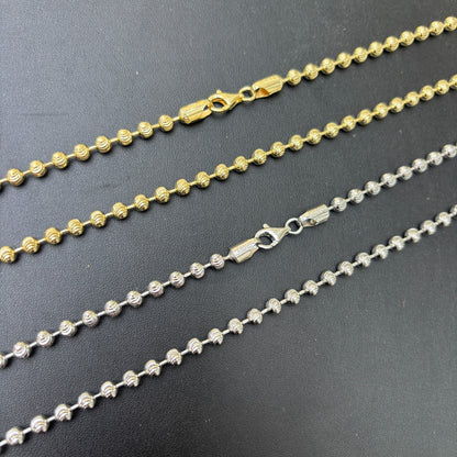 925 Sterling Silver 5mm Bead Chain Necklace