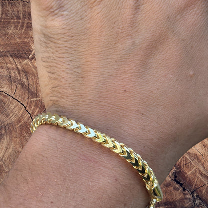 925 Sterling Silver 5mm Franco Bracelet