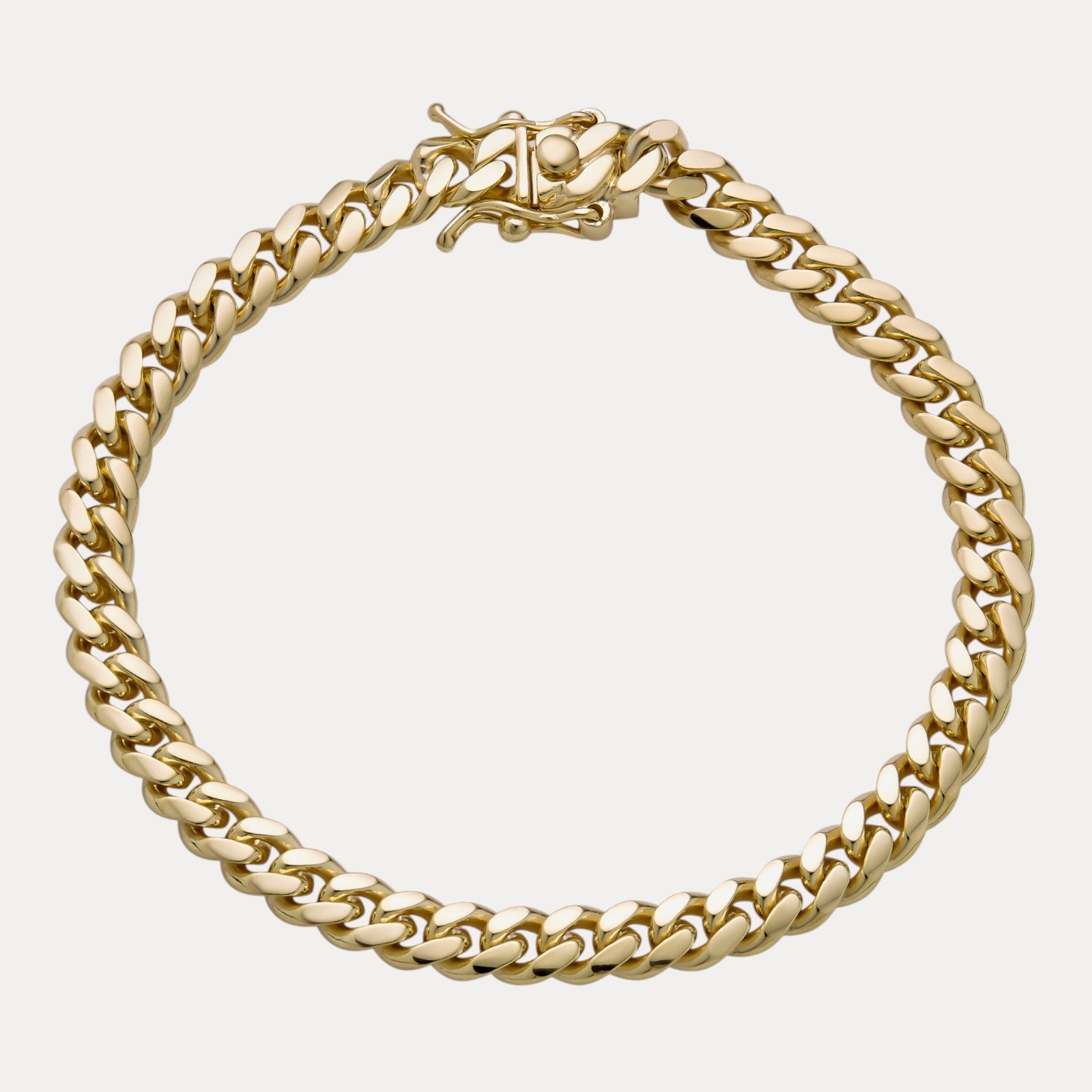 925 Sterling Silver 6mm Miami Cuban W. Box Clasp Bracelet