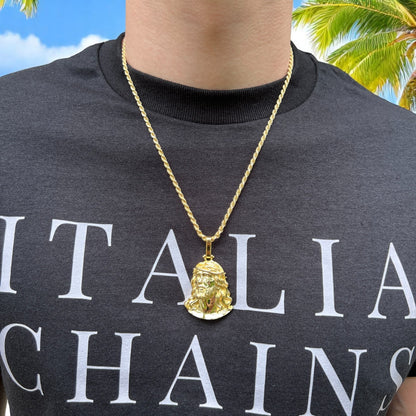 925 Sterling Silver Passion Of The Christ Jesus Piece Pendant - Medium