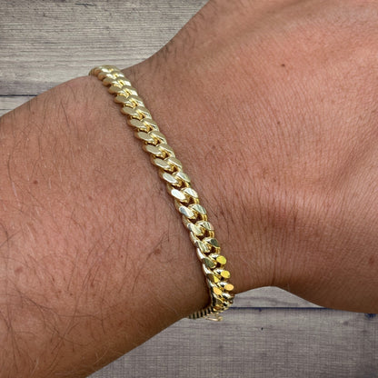 925 Sterling Silver 6mm Miami Cuban W. Box Clasp Bracelet