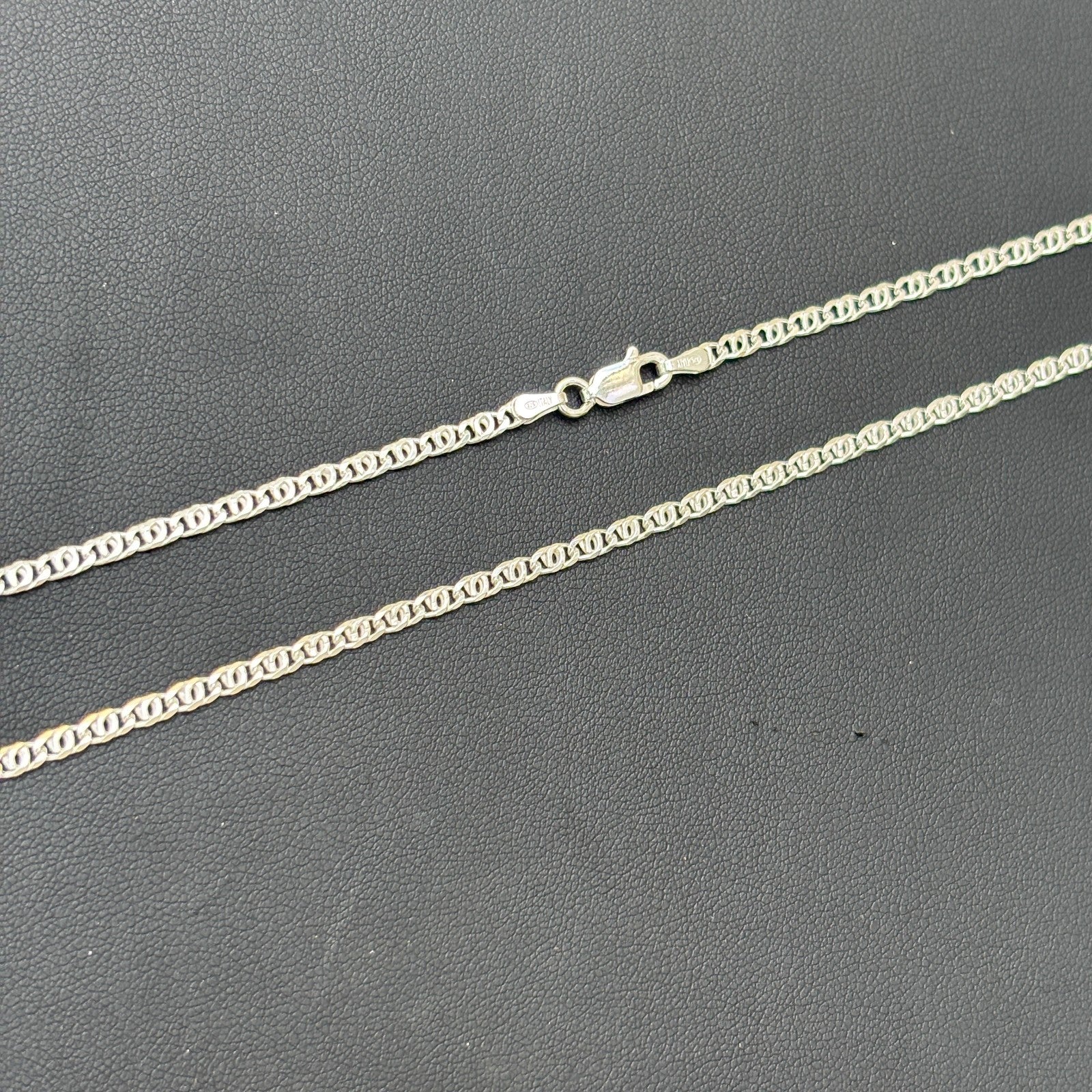 925 Sterling Silver 2.5mm Tiger Eye Chain Necklace