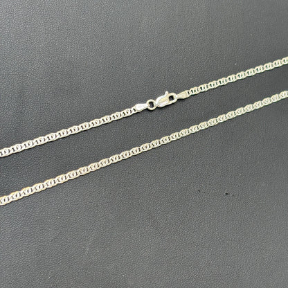 925 Sterling Silver 2.5mm Tiger Eye Chain Necklace