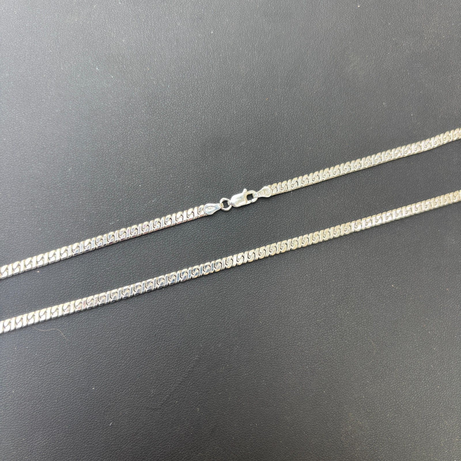 925 Sterling Silver 3.5mm Dollar Chain Necklace