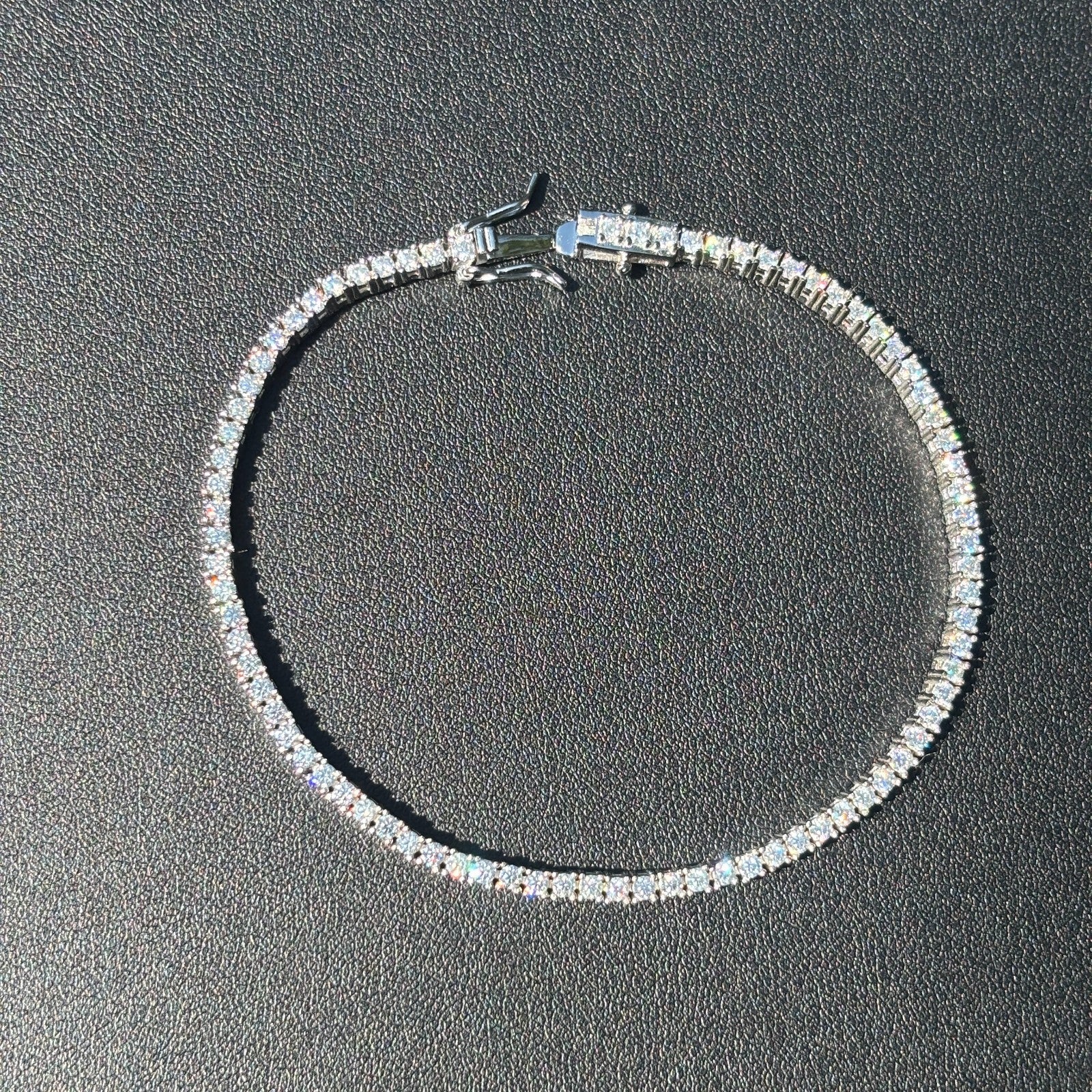 925 Sterling Silver 2mm Tennis Bracelet - CZ Or Moissanite