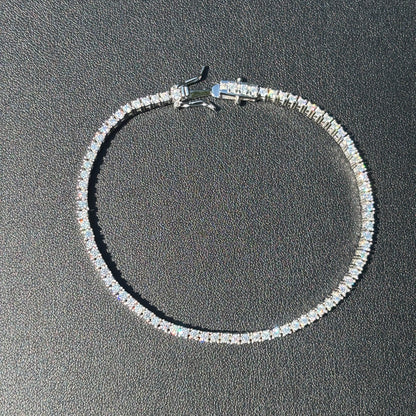 925 Sterling Silver 2mm Tennis Bracelet - CZ Or Moissanite