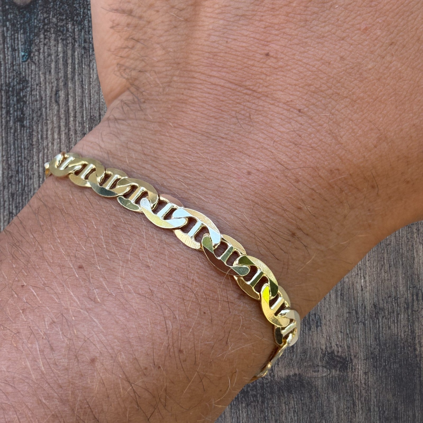 925 Sterling Silver 6mm Mariner Bracelet