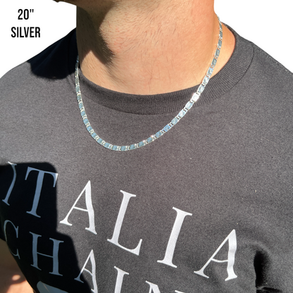 925 Sterling Silver 5mm Valentino Chain Necklace