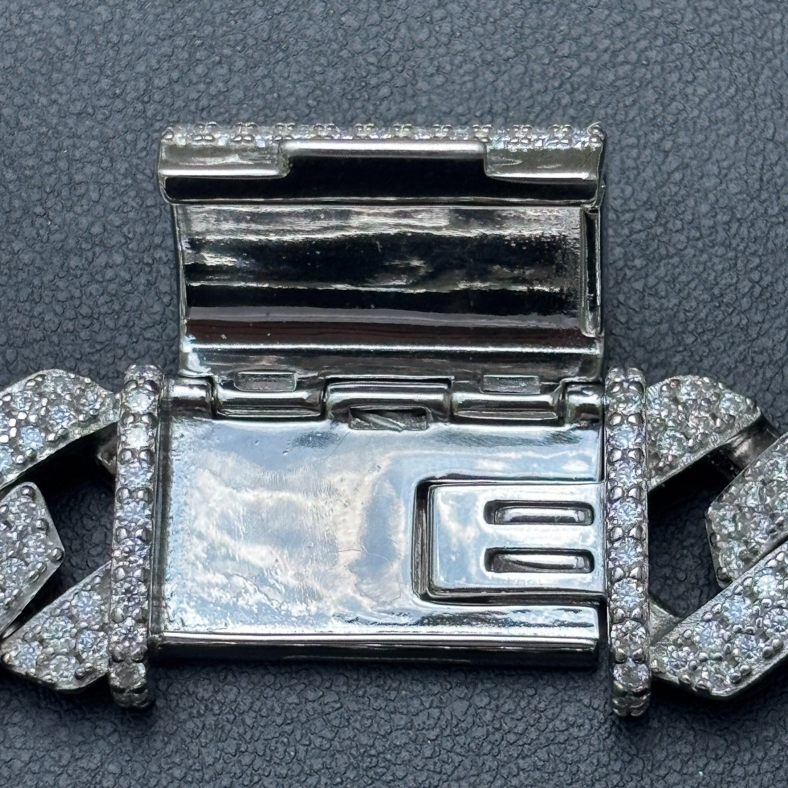 925 Sterling Silver 16mm Moissanite Cuban Prong Bracelet