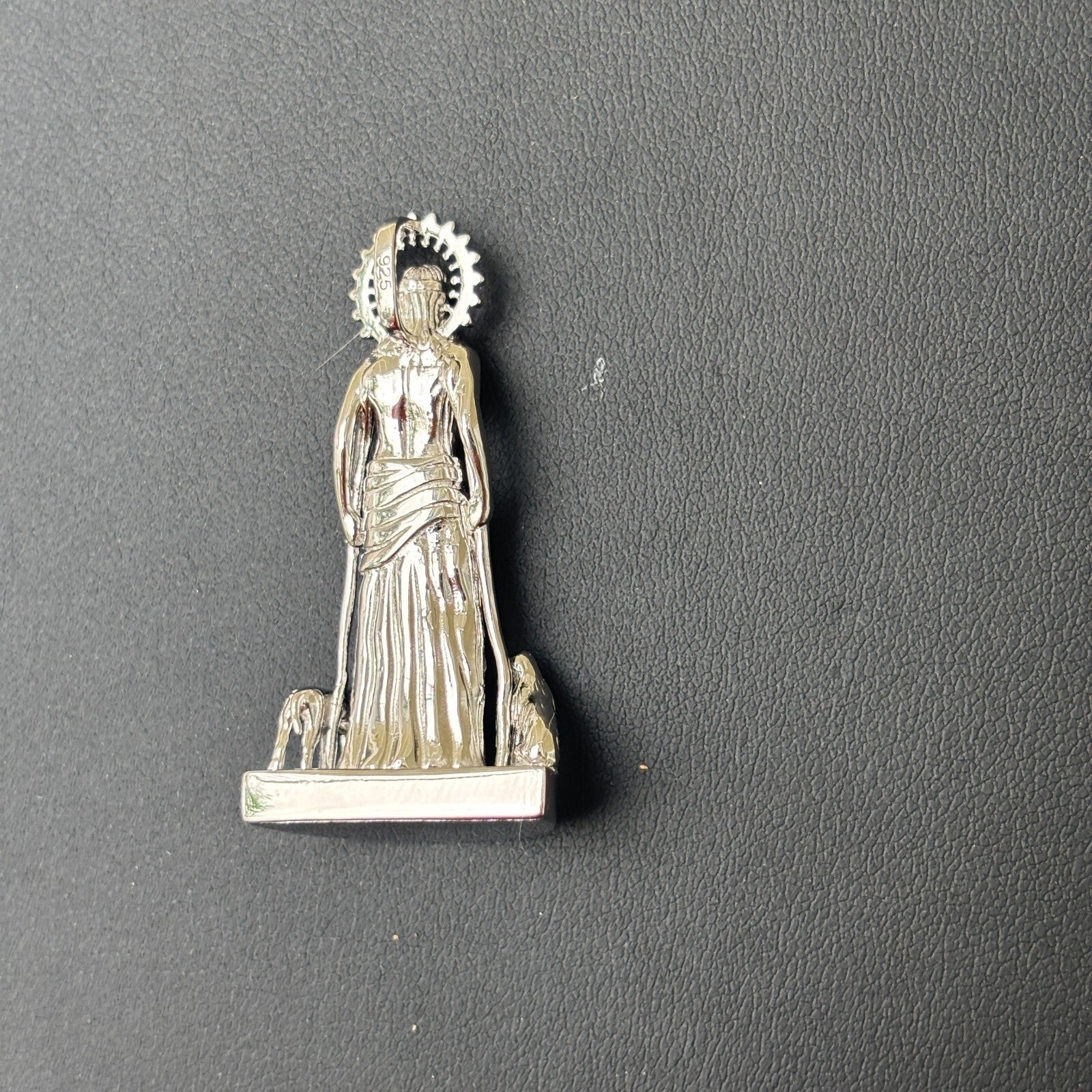 925 Sterling Silver St Lazarus San Lazaro Pendant - Medium