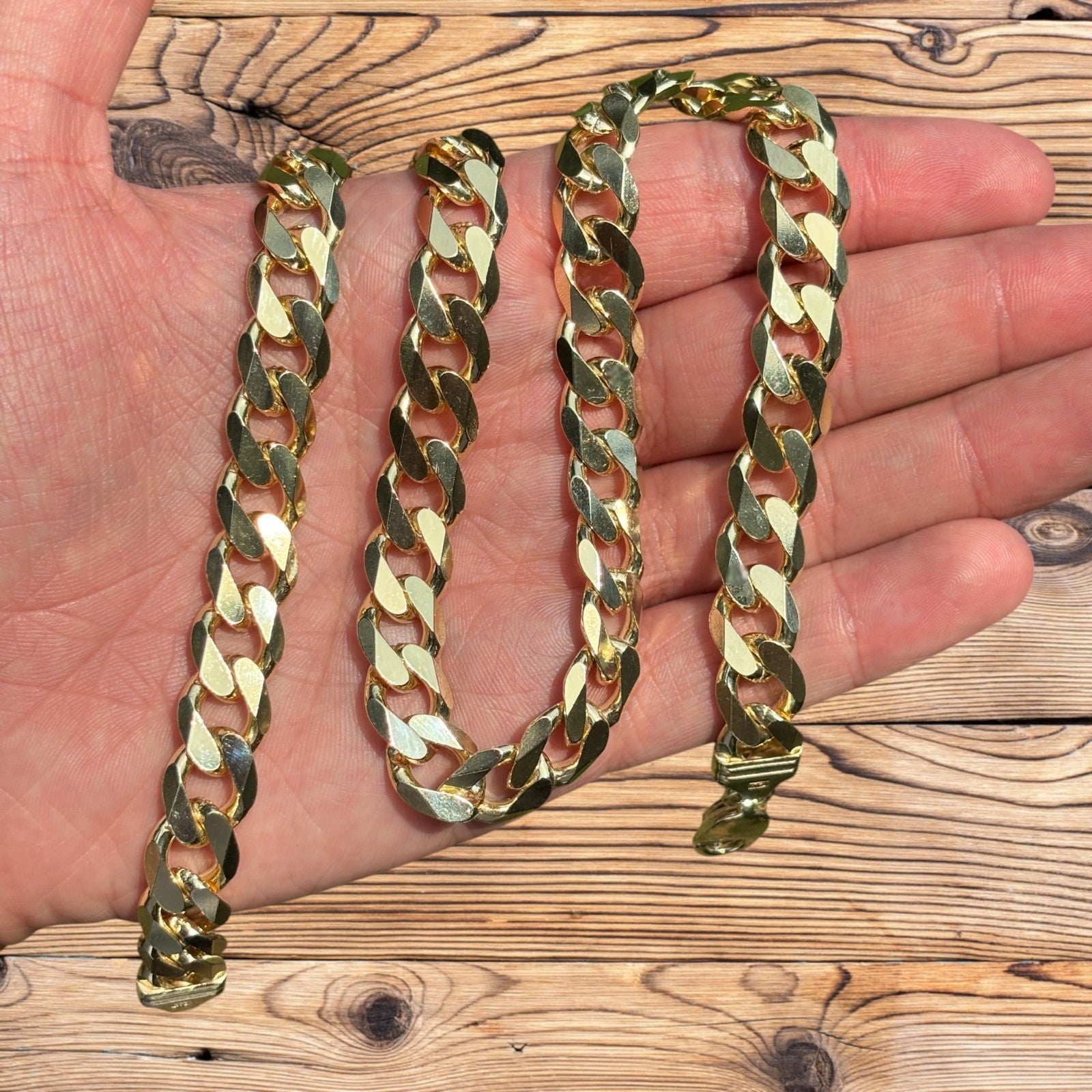 925 Sterling Silver 12mm Curb Chain Necklace