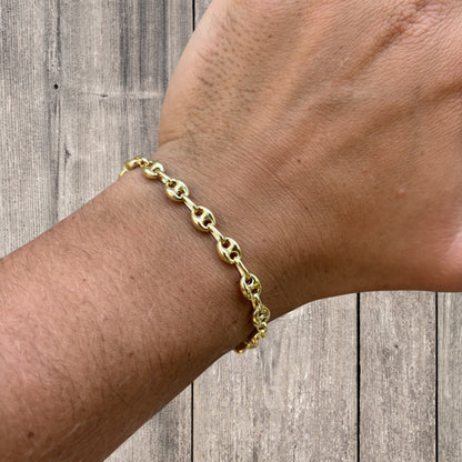 925 Sterling Silver 6mm Puffed Gucci Bracelet