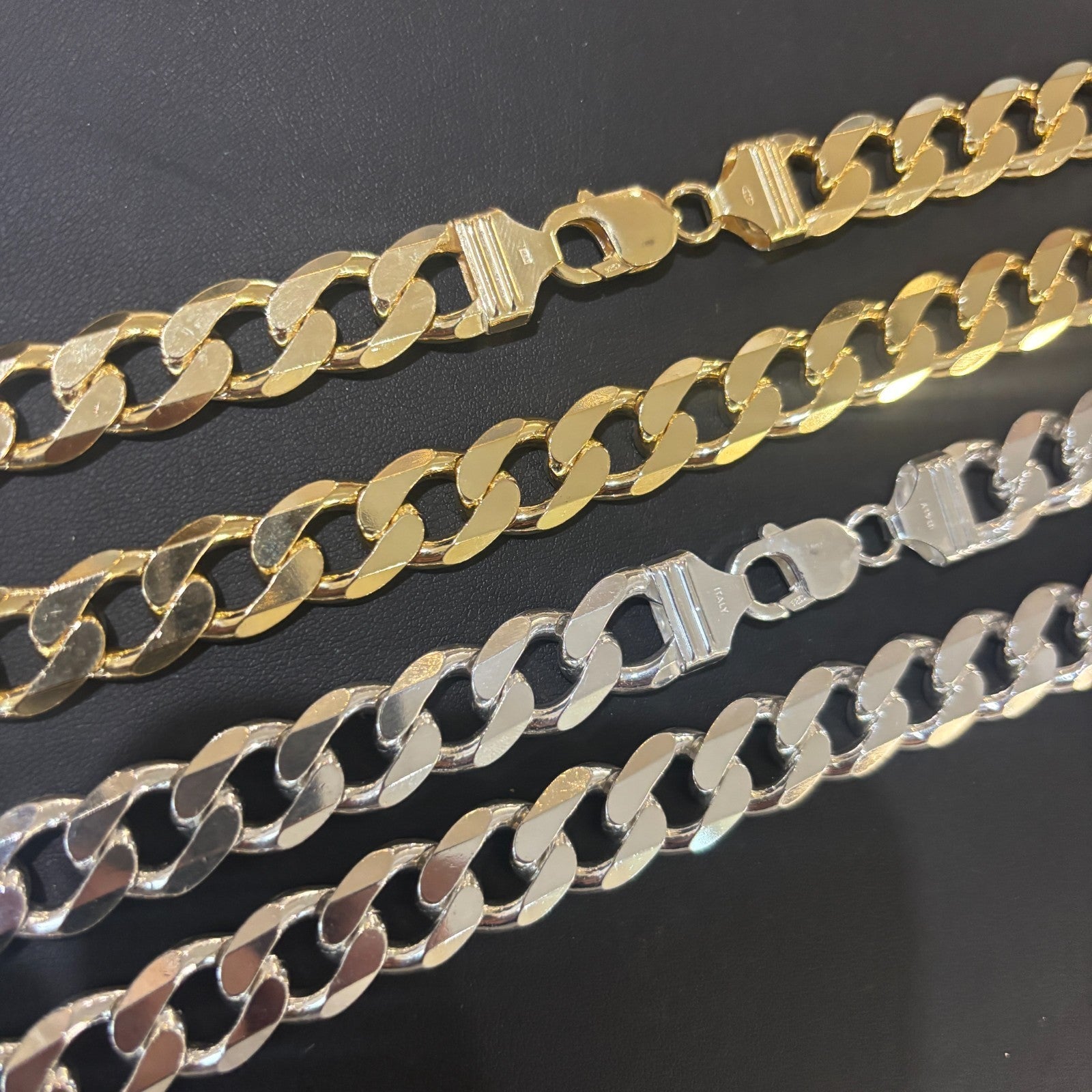 925 Sterling Silver 13.5mm Curb Chain Necklace
