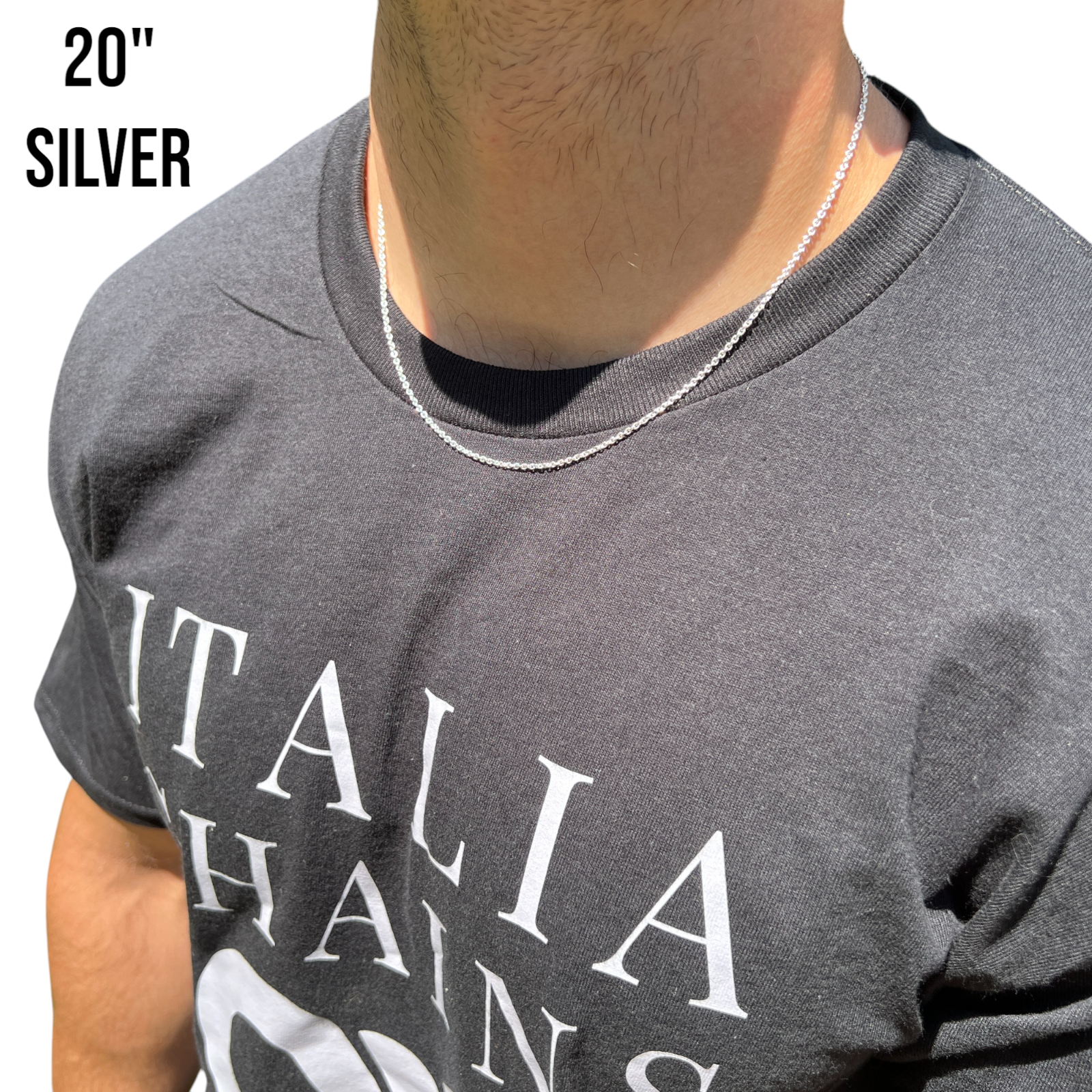 925 Sterling Silver 2mm Cable Chain Necklace