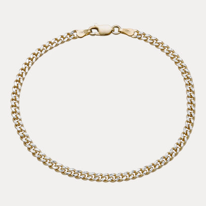 925 Sterling Silver 3mm Diamond Cut Miami Cuban Bracelet