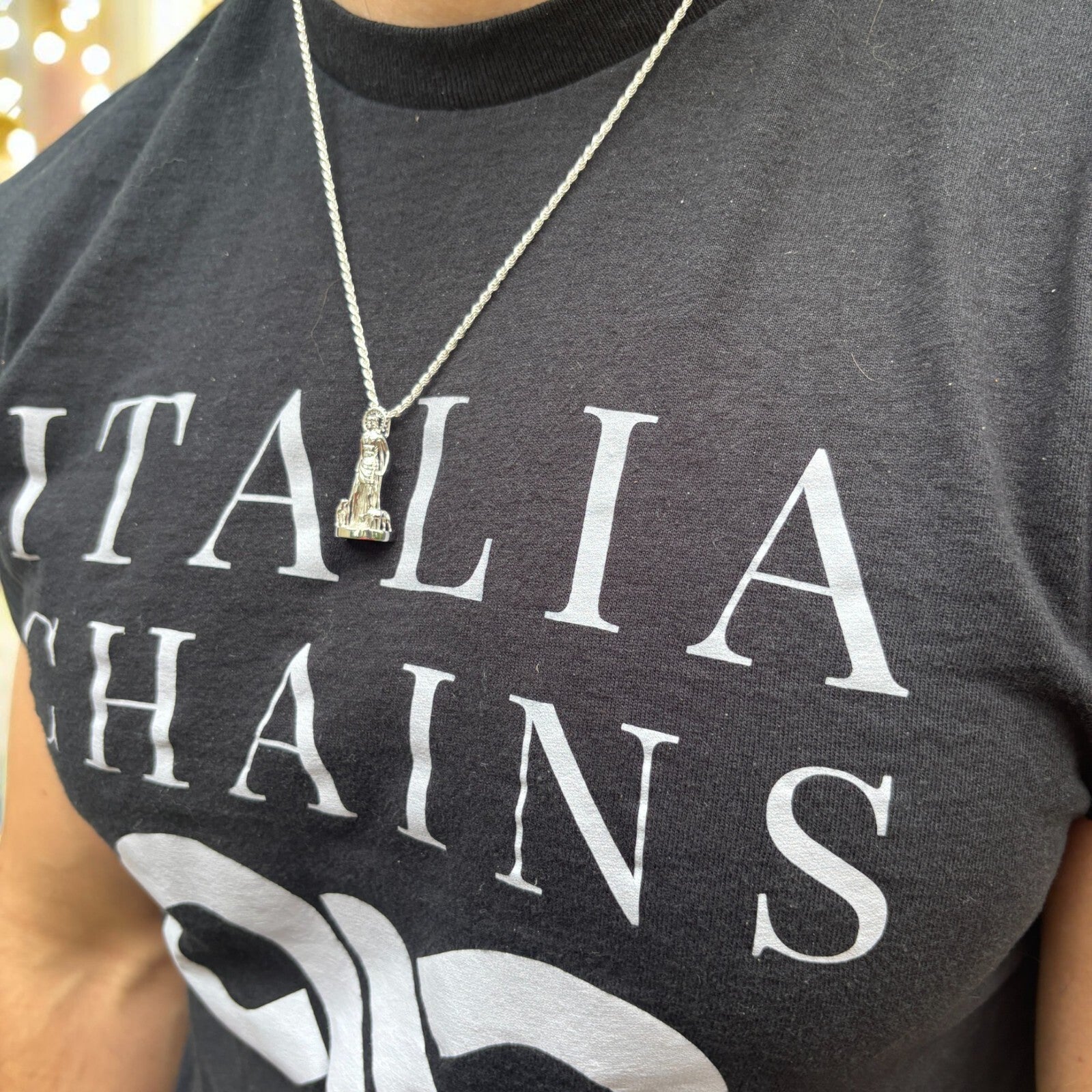 925 Sterling Silver St Lazarus San Lazaro Pendant - Small