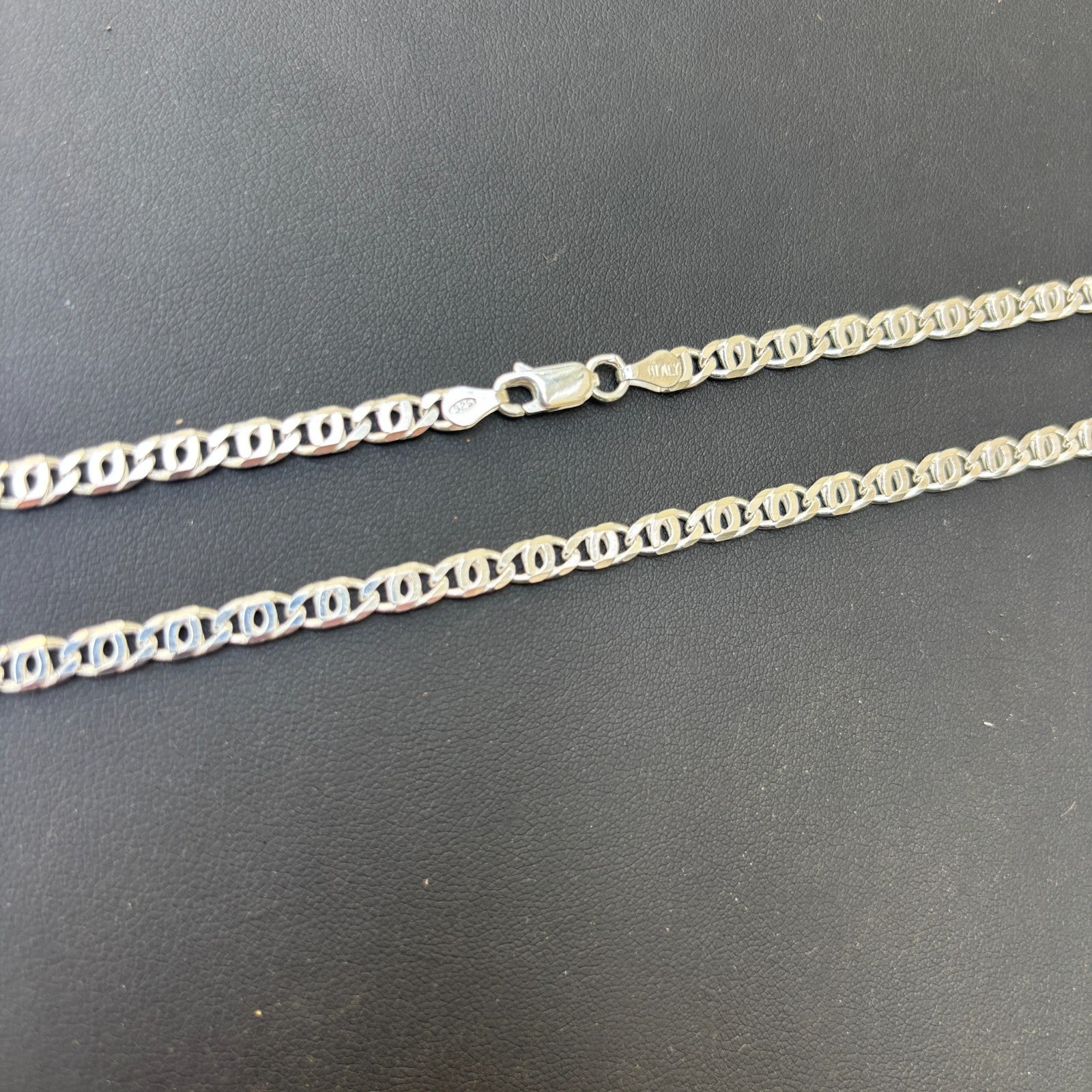 925 Sterling Silver 4.5mm Tiger Eye Chain Necklace