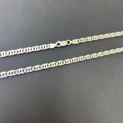 925 Sterling Silver 4.5mm Tiger Eye Chain Necklace