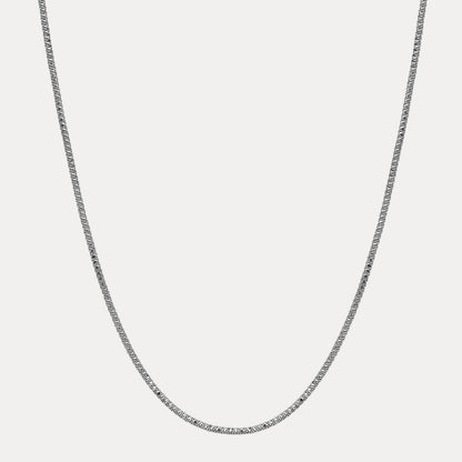 925 Sterling Silver 3mm Rock Chain Necklace