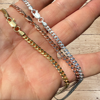 925 Sterling Silver 3.5mm Miami Cuban Chain Necklace