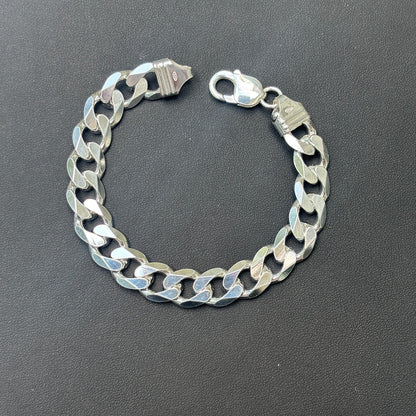 925 Sterling Silver 12mm Curb Bracelet